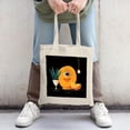 thumbnail image 2 of Stylish Canvas Tote Bag with Vibrant Orange and Pink Splash Design - Perfect for Shopping Travel and Parties, 2 of 4
