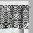 thumbnail image 3 of Ambesonne Psychedelic Valance Pack of 2, Bullseye Circles Trippy, 42"X12", Charcoal Grey and White, 3 of 5