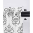 thumbnail image 6 of Grey Floral Boho Tier Curtains 45 Inch Length,Sheer Curtains for Bedroom Living Room Window Vintage Ethnic Tribe Abstract Art Rod Pocket Drapes Kitchen Curtains Small Half Window 27.5"x45" 2 Panels, 6 of 6
