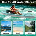 thumbnail image 2 of Danrelax 1 Person Inflatable Kayak for Adults, Drop-Stitch Floor, Tandem Kayak, Blue, 2 of 9
