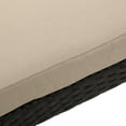 thumbnail image 2 of Raleigh Outdoor Wicker Chaise Lounge with Cushion, Dark Brown and Beige, 2 of 9