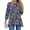 Black Navy Floral, variant on Fantaslook Plus Size Women Tunic Tops 3/4 Sleeve Dressy Casual Blouses Loose Flowy Floral Shirts