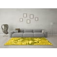 thumbnail image 3 of Ahgly Company Indoor Square Abstract Yellow Modern Area Rugs, 4' Square, 3 of 4