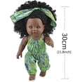 thumbnail image 4 of Muñeca negra Muñeca afroamericana Muñeca de juego realista de moda de 12 pulgadas, 4 of 5
