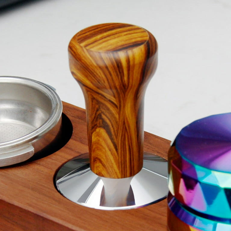 Wooden Handle Tamper Coffee Bean Pressing Tool Espresso