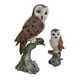 thumbnail image 3 of Conjunto de figuras de búhos de madre e hijo, decoración de jardín versátil para porche y patio. Marrón, 3 of 8