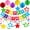 Multicolor, variant on Jestar Colorful Birthday Decorations Kit with Banner, Honeycomb Balls & Streamers - Rainbow Party Supplies Decor Theme