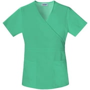 Scrubstar Jade Stone Mock-Wrap Top