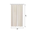 thumbnail image 2 of Yisure Narrow Shower Curtain Natural Color Beige Luxury Cotton 36x84inch Long Curtain, 2 of 5