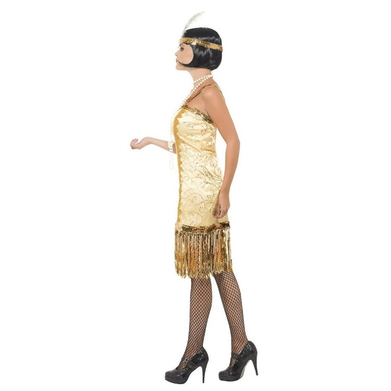 Charleston Flapper Costume Gold Adult Charleston Flapper Costume Gold Adult