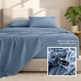thumbnail image 5 of Bare Home 22" Extra Deep Pocket Sheet Set - Premium 1800 Collection - Ultra-Soft - Queen, Coronet Blue, 5 of 9