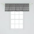 thumbnail image 2 of Ambesonne Vintage Tribal Window Valance, Monochrome Aztec Art, 42" x 18", Charcoal Grey Pale Grey, 2 of 3