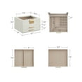 thumbnail image 6 of 3-Layer Jewelry Organizer with Glass Lid, 2 Drawers, Cloud White & Gold, 8 x 9.1 x 5.3 Inches,Jewelry Storage, 6 of 8