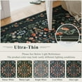 thumbnail image 4 of Floral Washable Area Rugs 8x10, Non-Slip  Room Carpet Soft Tumble Washable Rugs for  ,  Botanical Print Carpet for Classroom  Room Dining Room, Black, 4 of 6