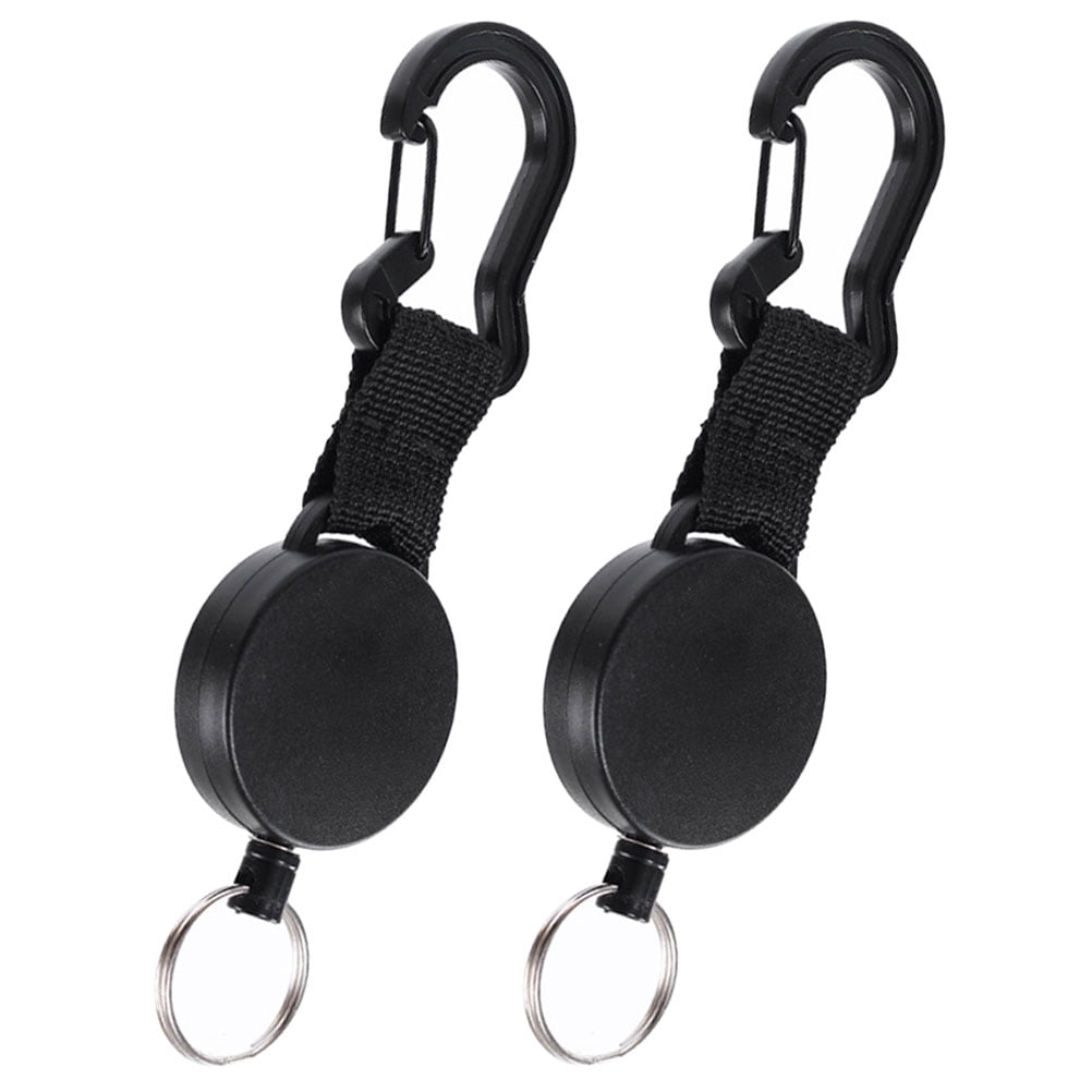 Retractable Reel Clip Anti-lost Key Holder 8 Pcs Easy-to-pull Keychain Ring Outdoor Rings Keychains Stretchable