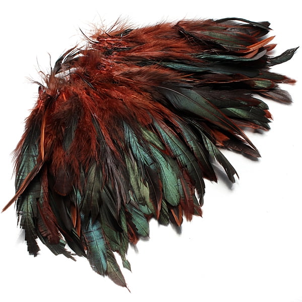 100Pcs Fluffy Beautiful Color Rooster tail Feathers 6-8 DIY Craft