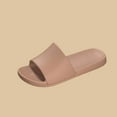 thumbnail image 5 of XUNKUSGA Shower Shoes Women Soft Non-Slip Mens Slippers Lightweight Cushion Sole House Slippers for Men Classic Soild Color Comfortable Cloud Slides for Women 5.5-10.5 Brown, 5 of 6