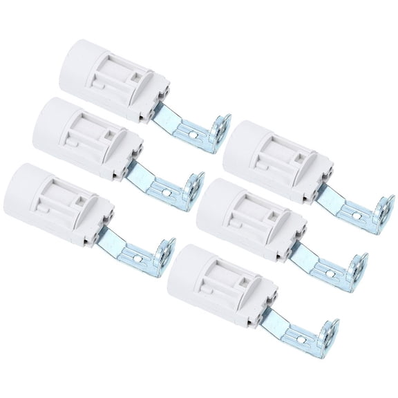 Pawsdot White E14 Lamp Sockets Easy to Install for Home and Garage 6Pcs