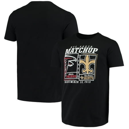 Atlanta Falcons vs. New Orleans Saints Majestic Threads 2019 NFC Matchup T-Shirt - Black