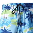 thumbnail image 6 of Mens 2 in 1 Swim Trunks with Compression Liner Summer Printed Quickly Dry Swim Short Swimsuit Bathing Suit Beach Shorts (XL, Blue), 6 of 6