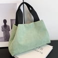 thumbnail image 1 of Bolso de mano informal para mujer, Bolso de compras sencillo de pana, Bolso para citas de ocio para mujer, 1 of 5