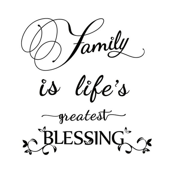 Family Is Life Greatest Blessing Wall Stickers Art Room Removable Decals DIY