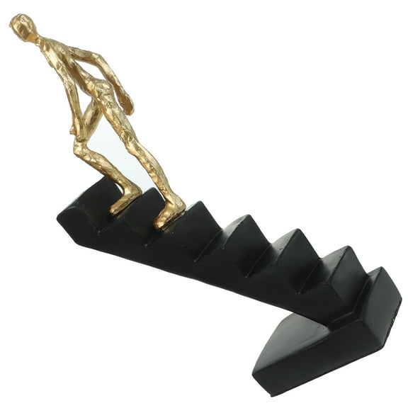 WORGEOUS  Nordic Golden Chain Statue Sculpture Ornament Abstract Thinker Book Stand