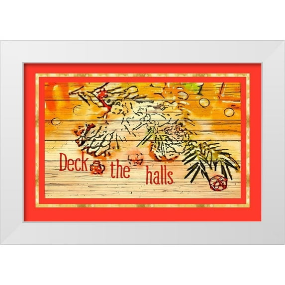 Murdock, Ramona 18x13 White Modern Wood Framed Museum Art Print Titled - Deck the Halls