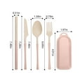 thumbnail image 3 of Travel Straws Reusable with Case Travel Utensil Set with Case, Whea-T Straw Reusable Spoon Straw Forks Tableware, Portable Cutlery Travel Picnic Camping Or Daily Use, 3 of 7