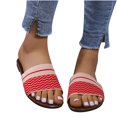 thumbnail image 4 of VerPetridure Women's Summer Sandals Stripe Casual Vacation Open Toe Flat Beach Sandals Slippers, 4 of 8