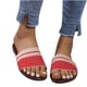 thumbnail image 4 of Sandalias planas de playa con punta abierta para vacaciones informales a rayas para mujer, pantuflas Wmkox8yii  ytu7472, 4 of 8