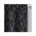 thumbnail image 3 of VCNY Home Carmen 2-Piece Black Floral Rod Pocket Light-Filtering Curtain Panel Set, 38" x 63", 3 of 5