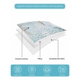 thumbnail image 5 of Quilts Full Size, Teal Ocean Coastal Soft Comforter Bedding Set for Bed, Summer Beach Nautical Coral Starfish Lightweight Quilted Bedspread with Pillow Cover(2 Pieces) for All Season, 78x90 Inch, 5 of 6