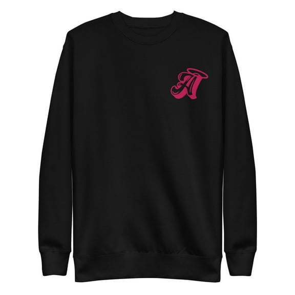 Angel Reese "Logo" Embroidered Sweatshirt (Black, S)