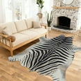 thumbnail image 4 of ASPILLOW Bedroom Area Rug, Non-Slip Durable Faux Cowhide Rug, Christmas Gift, 5 x 6.2ft, 4 of 8