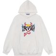 thumbnail image 1 of Abstract Shadow Print Hoodie Oversized Hoodie Street Hip Hop Graffiti Trendy Sweatshirt, 1 of 4