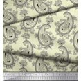 thumbnail image 2 of Soimoi Poly Georgette Fabric Artistic Paisley Printed Craft Fabric by The Yard 42 Inch Wide, 2 of 3
