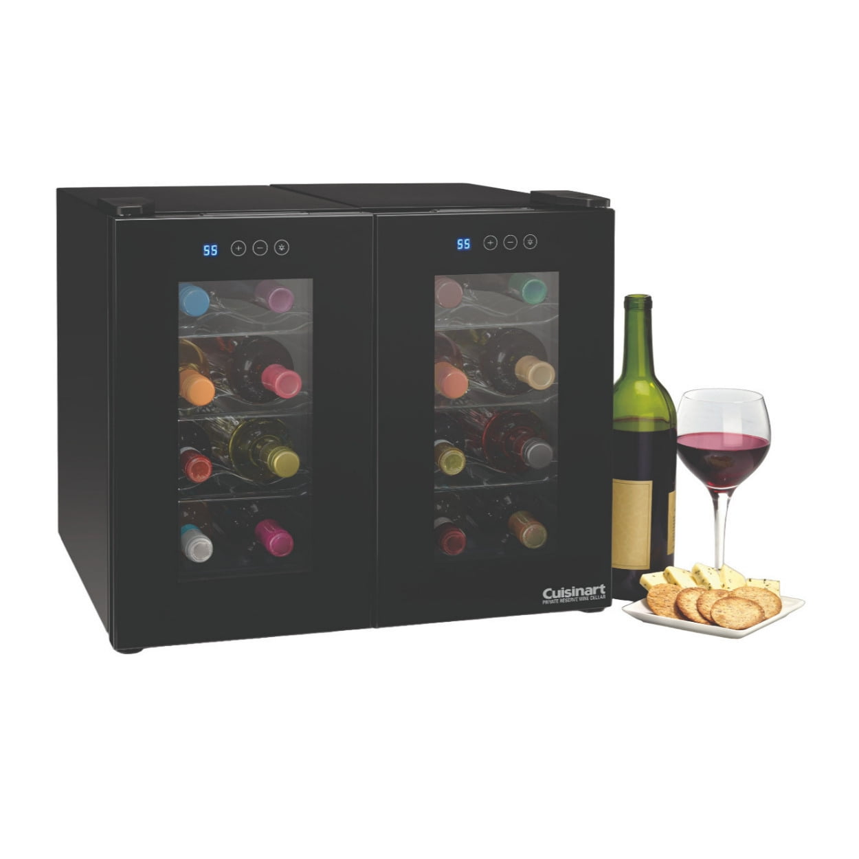 Cuisinart 16-Bottle 2 Independent Cooling Private Reserve Wine Cellar (Black)