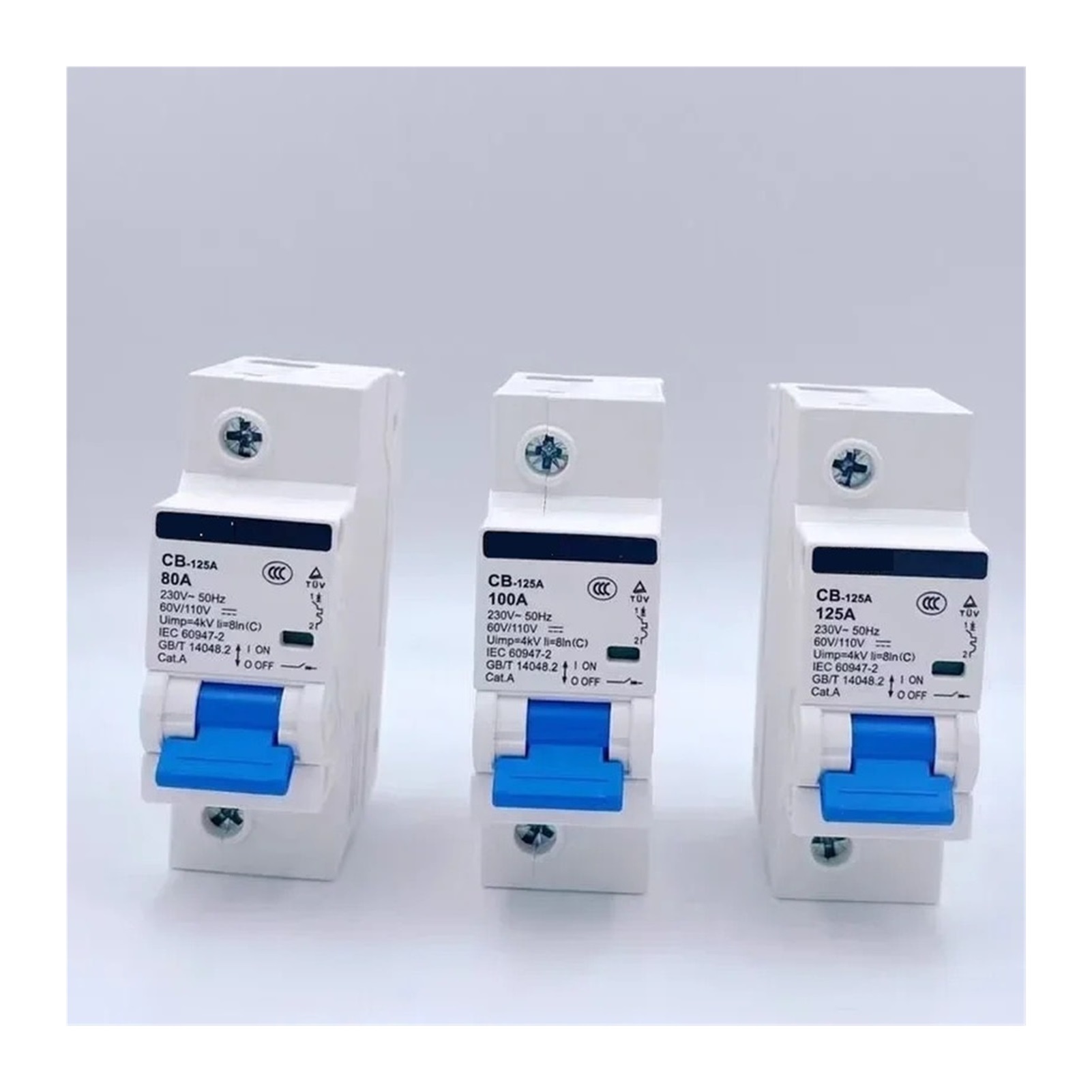 1pcs CB-125A AC DC Circuit Breaker 2P 48V 60V Electric Vehicle Communication Special 80A 100A 125A 110V 220V Solax