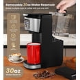 thumbnail image 5 of Suodoka K-Pod Coffee Maker Machine, 2 in 1 Single-serve Brewer for Capsules and Ground Coffee, 6 to 14 oz, Clear Removable 30 oz Reservoir, Reusable Filter, Black,New, 5 of 8