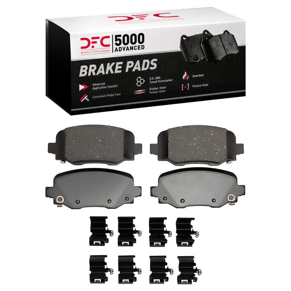Dynamic Friction Company 1551-1734-01 DFC 5000 Advanced Brake Pads - Ceramic and Hardware Kit - OE