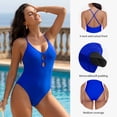 thumbnail image 3 of RELLECIGA Women's V Neck Cutout One Piece Swimsuits Sexy Monokini Swimsuits Bathing Suits, 3 of 13