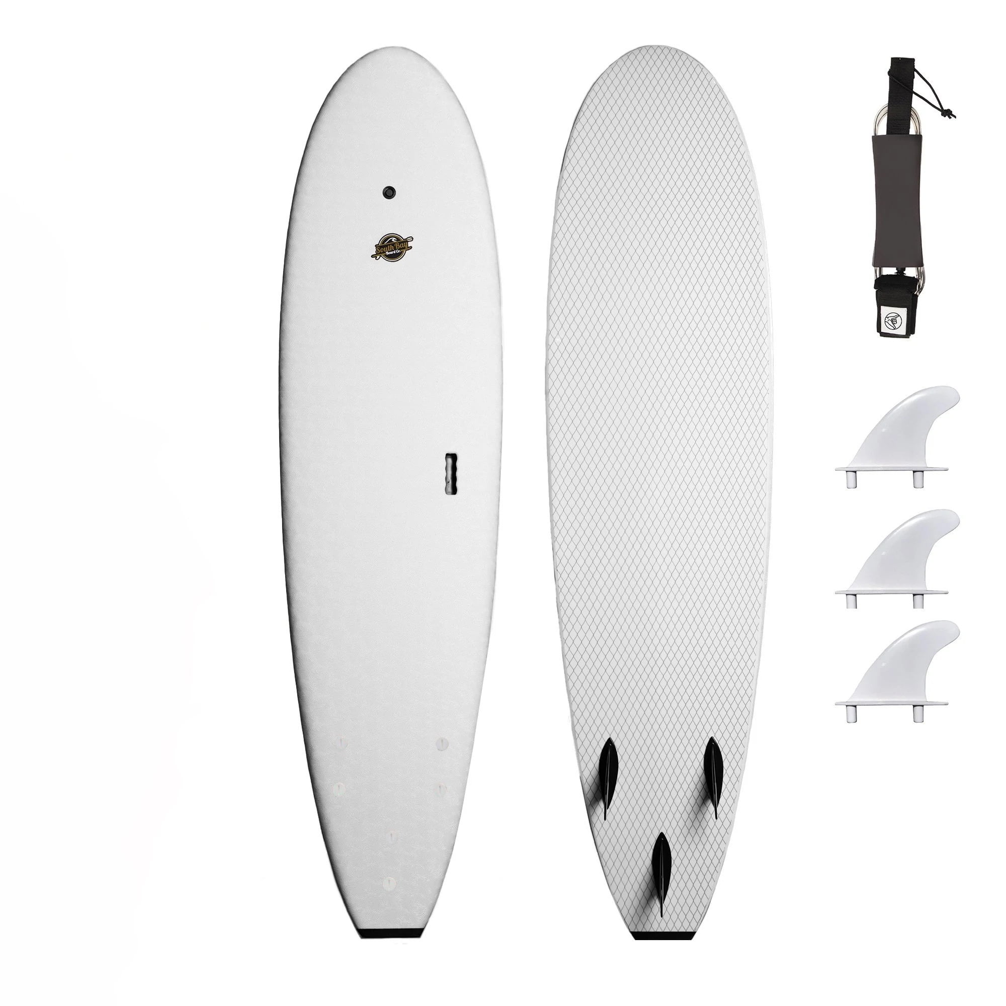 3 lot Durable Surfing Soft Top Fins Universal Black Foam SUP Surf Fin Screws 