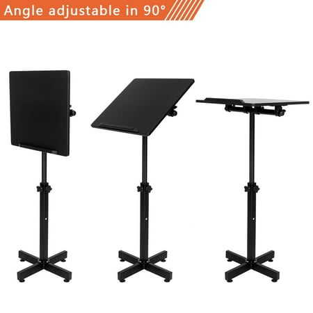 Ktaxon Height Adjustable Lectern Stand Portable Presentation Podium Church Lecture Stand Black