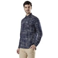 thumbnail image 2 of Ethnix Men's Pullover Cotton Indigo Kurta Tunic Shirt-Length with Regular Collar; Indigo; SM, 2 of 6