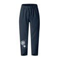 thumbnail image 4 of Moda Mujer Verano Casual Suelto Algodón Y Lino Bolsillo Impresión Pantalones Pantalones Fridja alkflakhf33451, 4 of 4