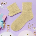 thumbnail image 2 of Sparkly Women's Novelty Glitter Ankle Socks Casual Ladies Bright Retro Sock, 2 of 4