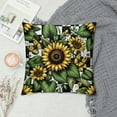 thumbnail image 2 of GOSMITH Sunflower Pillow Covers Yellow Floral Butterfly Spring Summer Buffalo Plaid Outdoor Decorative Throw Pillows Farmhouse Pillowcases Cushion Case Decor for Home Sofa Couch Bed White, 2 of 5