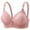 Pink, variant on Fatuov Wireless Everyday Bra for Women Full Coverage Lightweight Bra Push Up Print Breathable Fabric Thin Underwear 44B