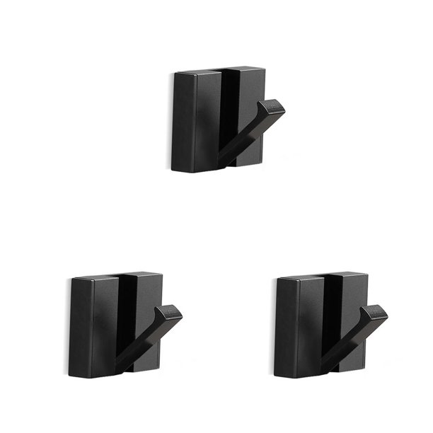 Cateissary Ganchos Sin taladrar Perchero montado en la pared No se oxida Chaquetas para el hogar Autoadhesivo Salón Pasillo Negro 1 gancho Type1 NO1 Cateissary CBP185348